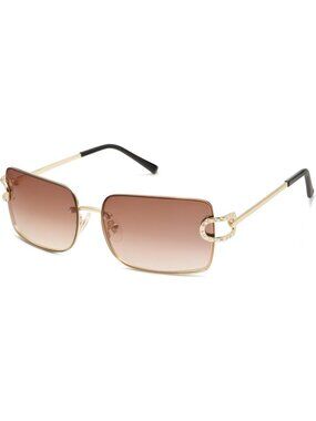 SOJOS Women's Rectangle Sunglasses Oversized  UV400 Shades SJ1178 Gold Brown